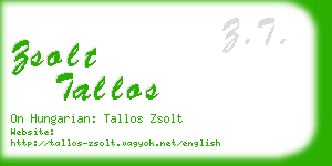 zsolt tallos business card